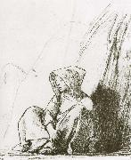 Jean Francois Millet The Girl in front of the haystack painting